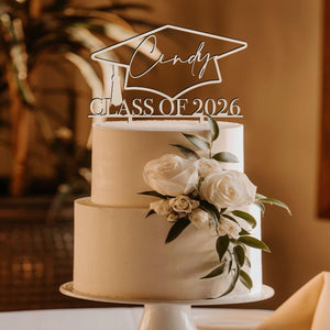 Personalized Wood Graduation Cake Topper / 2026 Graduation Decorations / Graduation Gift / Graduation Party / Cake Topper For Graduation