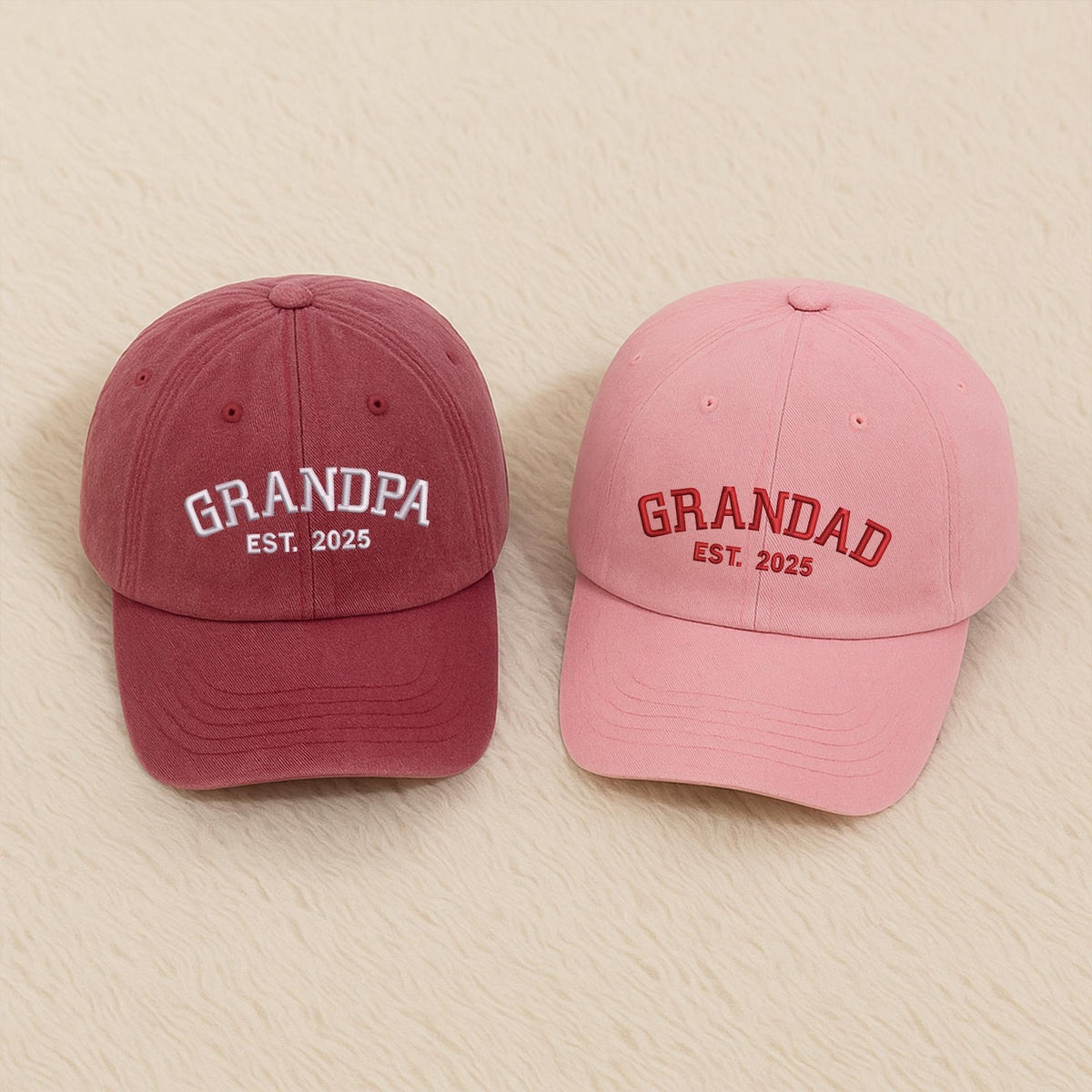 Personalised Grandpa Hat with Est Year, Embroidered Granddad Cap, Pregnancy Announcement Gift, Vintage Baseball Cap, Grandpa Birthday Gift