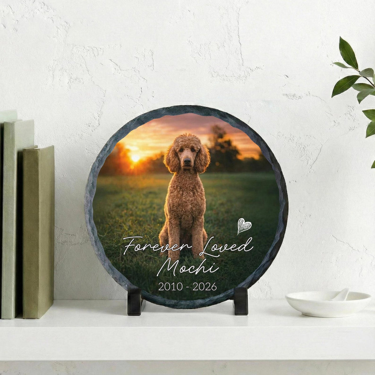 Loss of Dog Portrait Plaque, Custom Pet's Photo Pet Memorial Photo Rock Slate Memorial Gift Sympathy Gift For Dog Lovers