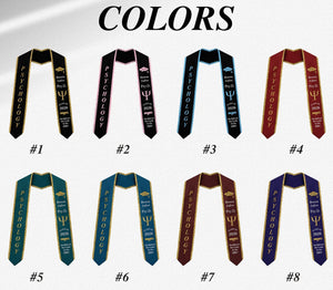 Psychology Graduation Stole for Women Custom PsyD Graduation Sash Class of 2026