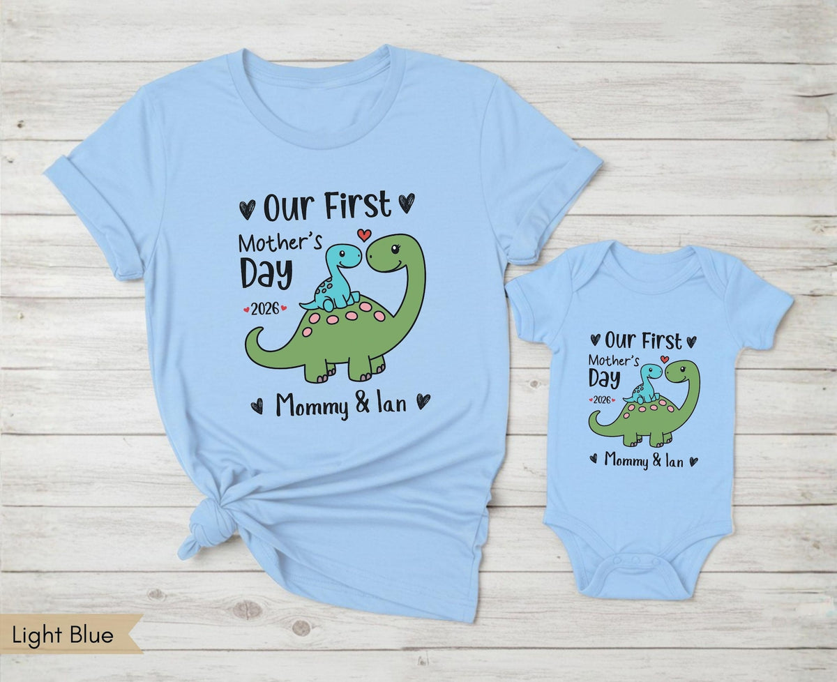 Our First Mothers Day Together Personalized Matching Mom and Baby Shirt Set Mommy and Me Outfits First Time Mom Gift 2026 Mommy and Me Shirt