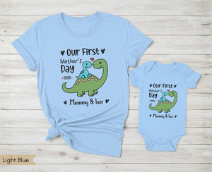Our First Mothers Day Together Personalized Matching Mom and Baby Shirt Set Mommy and Me Outfits First Time Mom Gift 2026 Mommy and Me Shirt