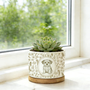 Personalized Pet Portrait Planter, Pet Succulent Planter, Pet Home Decor, Dog Memorial, Dog Remembrance Gift, Gift for Pet Lovers