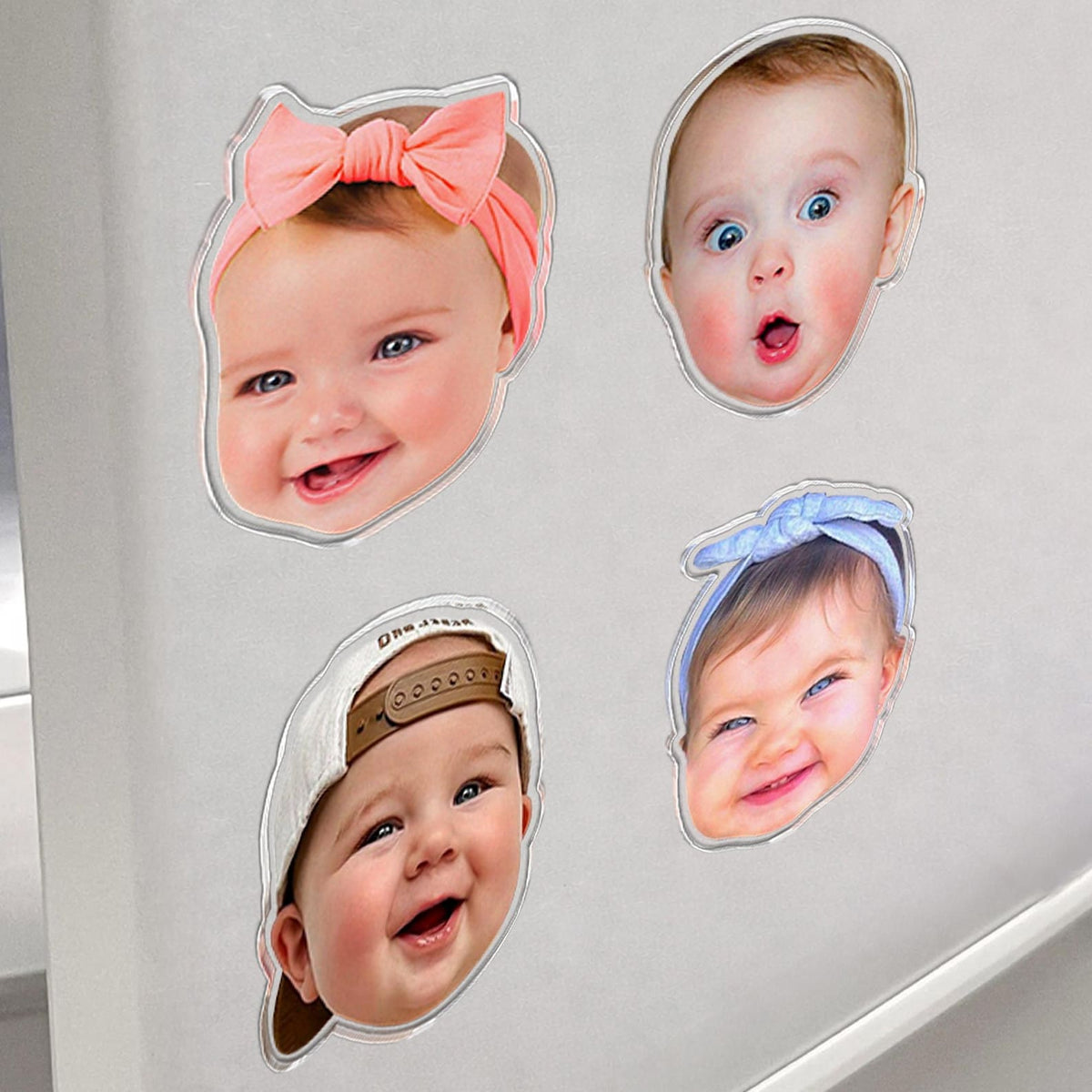 Personalized Baby Face Photo Magnet, Grandma Gift from Grandkids, Mothers Day Gift for Grandma