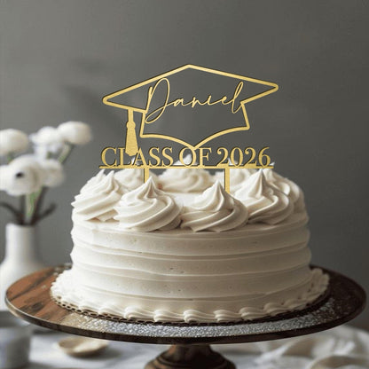 Personalized Wood Graduation Cake Topper / 2026 Graduation Decorations / Graduation Gift / Graduation Party / Cake Topper For Graduation il_1588xN.7748543609_ex54.jpg