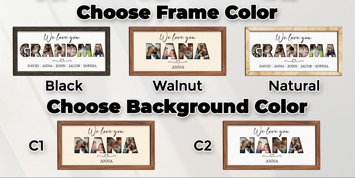 Personalized Photo Frame for Grandpa, Father's Day Photo Frame, Grandpa We Love You, Photo Sign for Dad, Custom Grandkids Photo, Family Gift