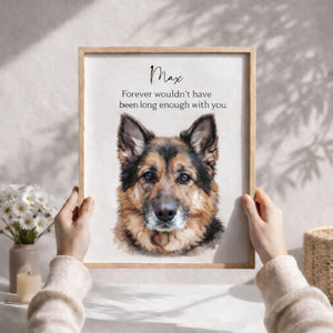 Custom Dog Memorial Poster Canvas from Photo Dog Remembrance Gift