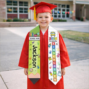 Personalized Preschool Kindergarten Graduation Stole, Custom Pre-K Grad Gift, Class Of 2026 Kid Sash, Little Graduate, Grade Stole