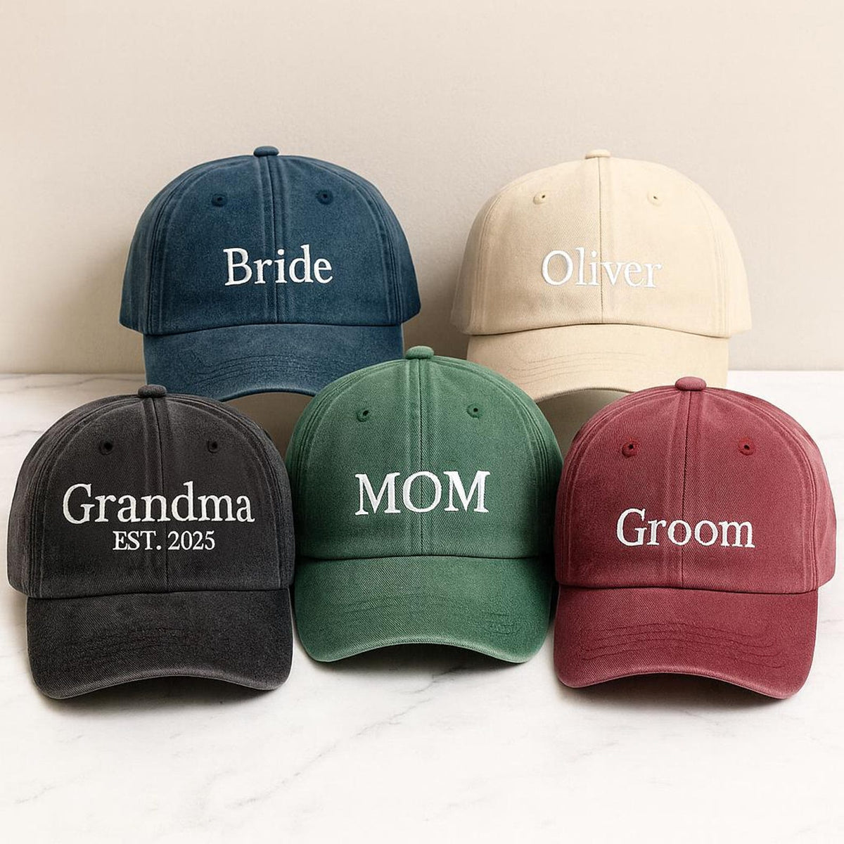 Custom Bride Squad Baseball Cap, Embroidered Bachelorette Party Hat, Personalised Bridesmaid Cap, Bridal Shower Gift, Wife of the Party Gift