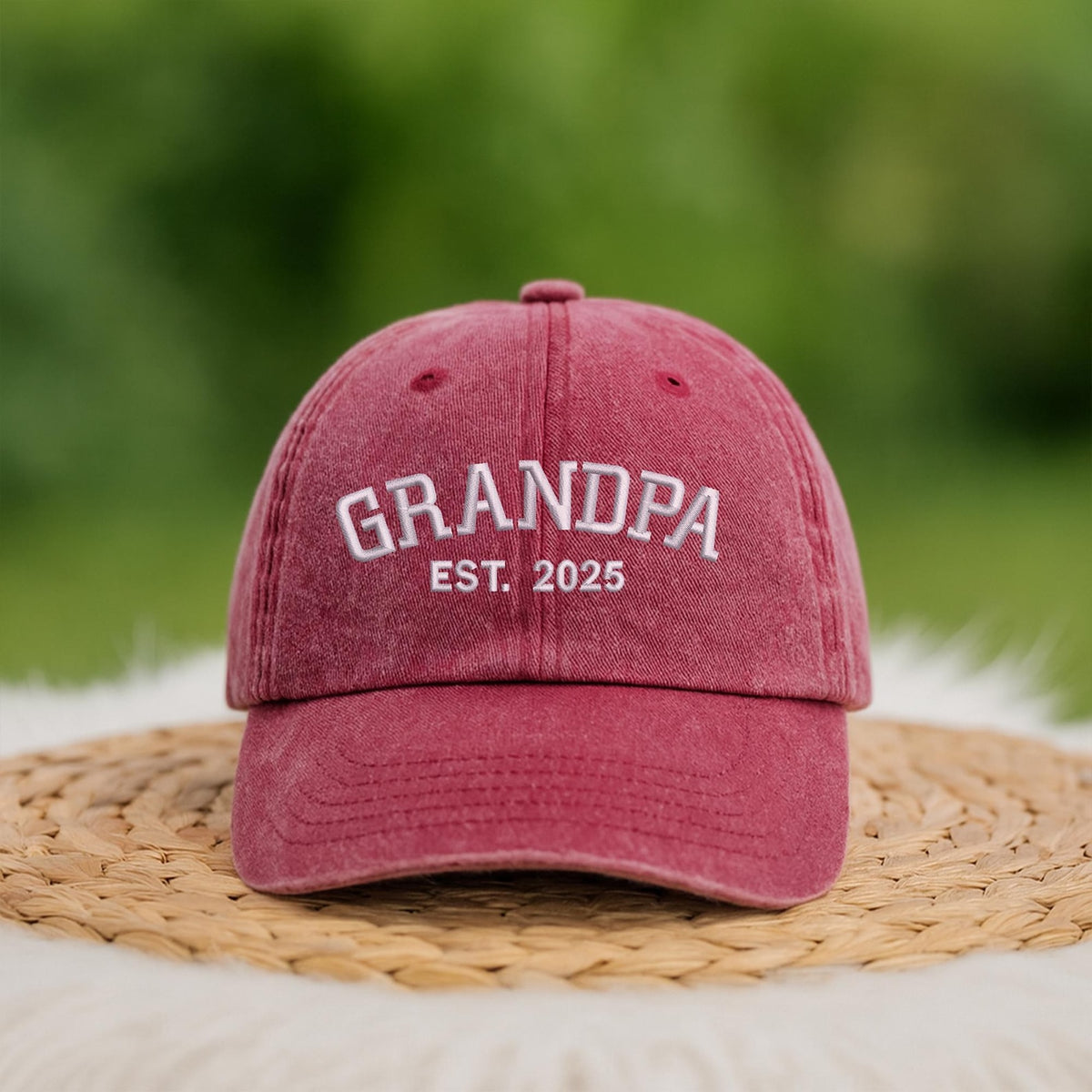 Personalised Grandpa Hat with Est Year, Embroidered Granddad Cap, Pregnancy Announcement Gift, Vintage Baseball Cap, Grandpa Birthday Gift