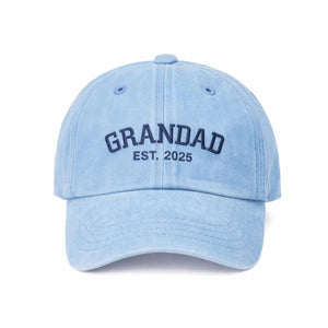 Personalised Grandpa Hat with Est Year, Embroidered Granddad Cap, Pregnancy Announcement Gift, Vintage Baseball Cap, Grandpa Birthday Gift