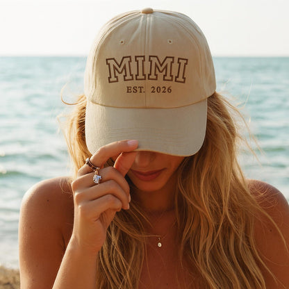 Custom Embroidered Mom and Dad EST 2026 Hat, Pregnancy Reveal Cap, Baby Announcement Gift, New Parents Baseball Hat,Mothers Day Gift for Mum
