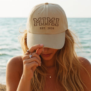 Custom Embroidered Mom and Dad EST 2026 Hat, Pregnancy Reveal Cap, Baby Announcement Gift, New Parents Baseball Hat,Mothers Day Gift for Mum
