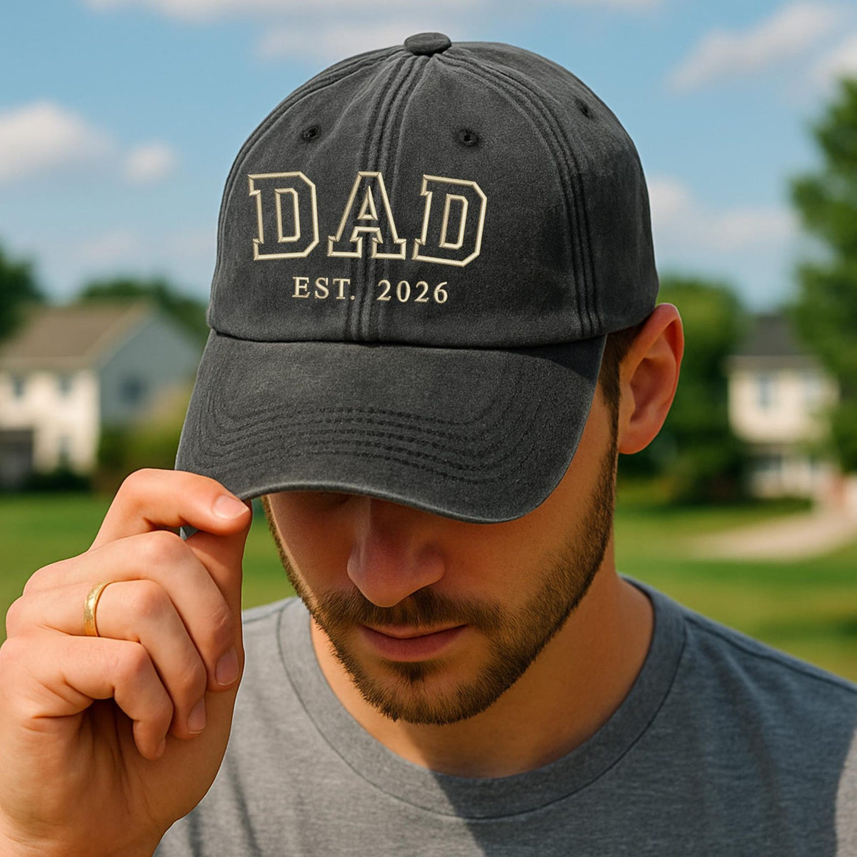 Custom Embroidered Mom and Dad EST 2026 Hat, Pregnancy Reveal Cap, Baby Announcement Gift, New Parents Baseball Hat,Mothers Day Gift for Mum