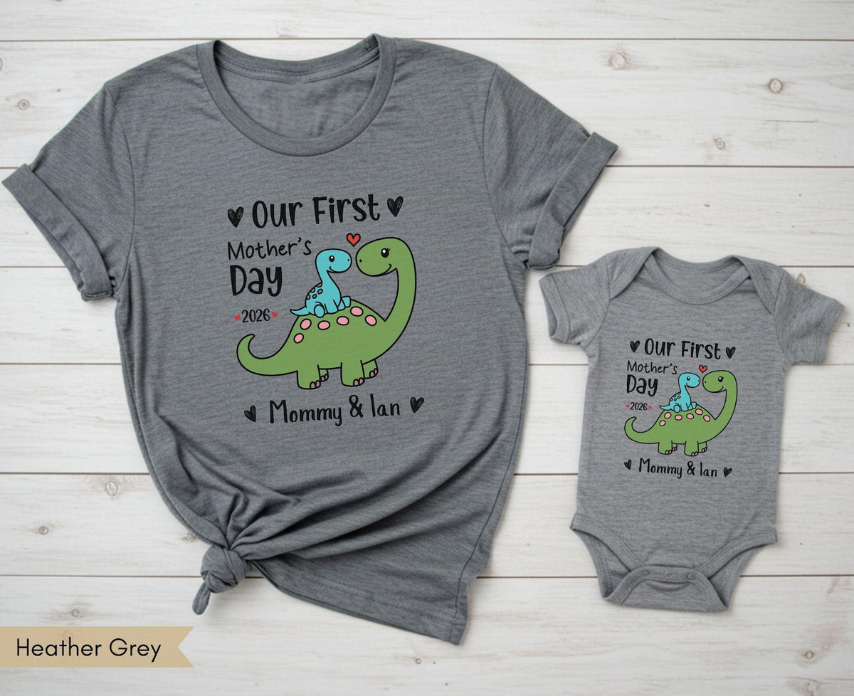 Our First Mothers Day Together Personalized Matching Mom and Baby Shirt Set Mommy and Me Outfits First Time Mom Gift 2026 Mommy and Me Shirt