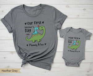 Our First Mothers Day Together Personalized Matching Mom and Baby Shirt Set Mommy and Me Outfits First Time Mom Gift 2026 Mommy and Me Shirt