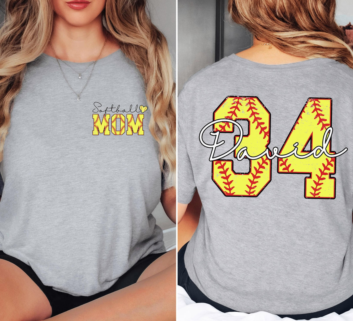 Custom Personalized Softball Mom Shirt, Name And Number Softball Shirt, Softball Mom Shirt, Gift For Mom Tee Shirt, Game Day Mama Gift