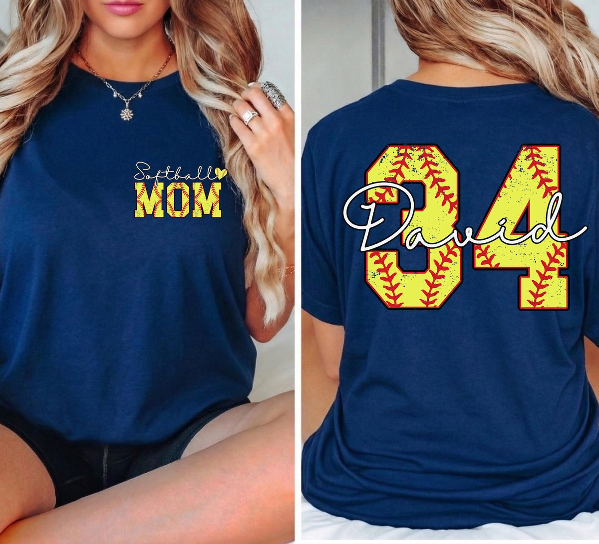 Custom Personalized Softball Mom Shirt, Name And Number Softball Shirt, Softball Mom Shirt, Gift For Mom Tee Shirt, Game Day Mama Gift