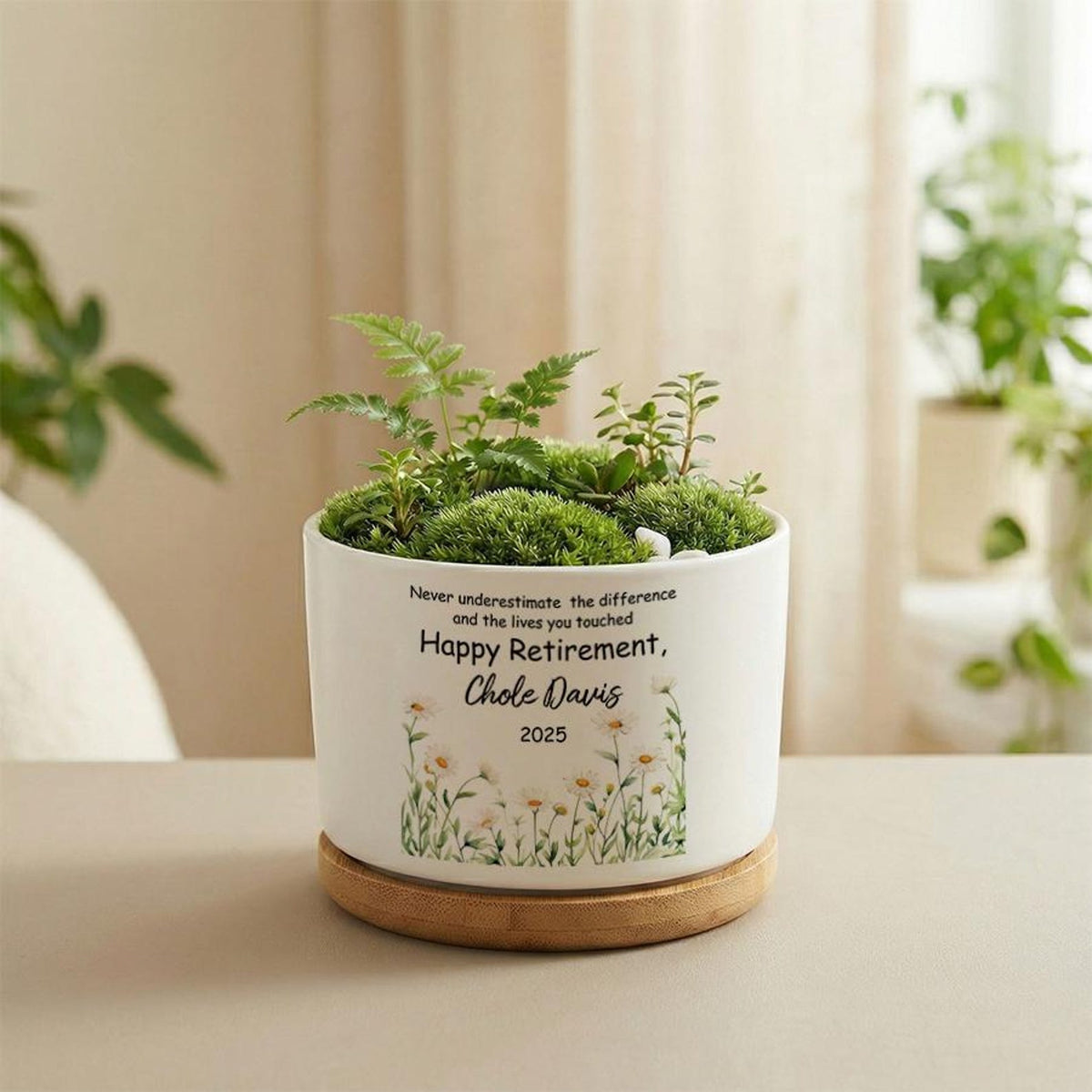 Personalized Retirement Plant Pot, Happy Retirement Gift Flower Pot , Custom Retirement Gift for Women, Coworker Gift,