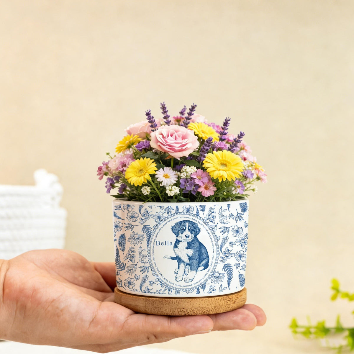 Personalized Pet Portrait Planter, Pet Succulent Planter, Pet Home Decor, Dog Memorial, Dog Remembrance Gift, Gift for Pet Lovers