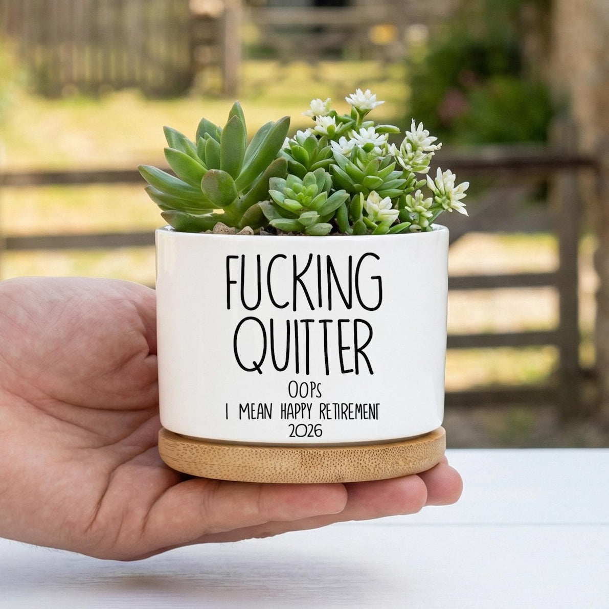 Funny Retirement Gift 2026, Retirement Planter For Coworker, Happy Retirement Succulent Pot