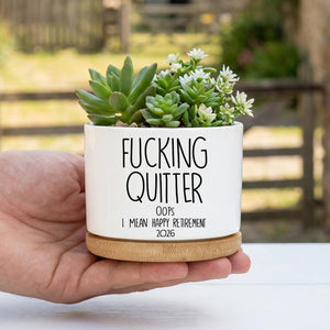 Funny Retirement Gift 2026, Retirement Planter For Coworker, Happy Retirement Succulent Pot