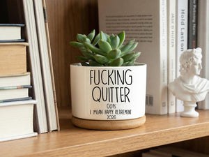 Funny Retirement Gift 2026, Retirement Planter For Coworker, Happy Retirement Succulent Pot