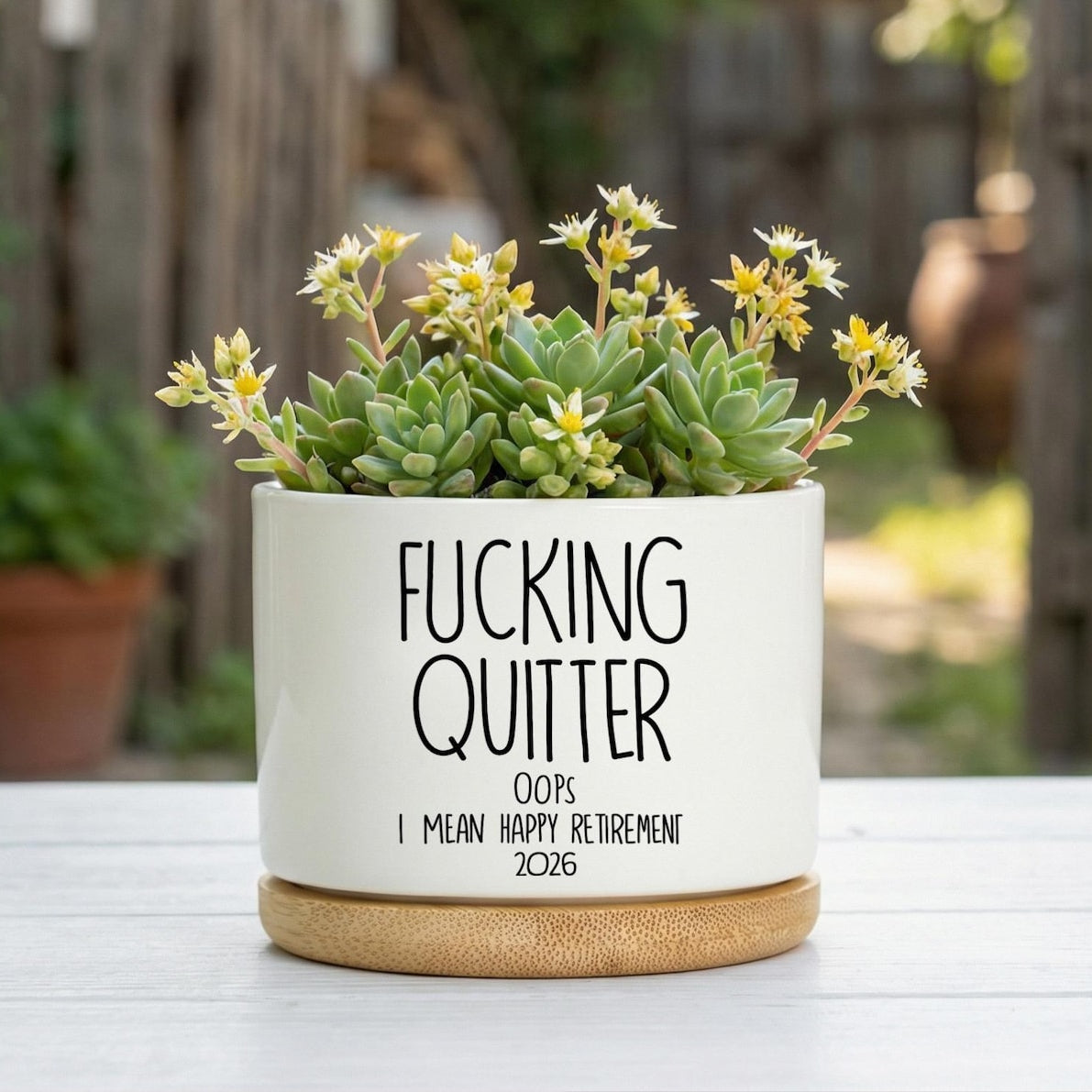 Funny Retirement Gift 2026, Retirement Planter For Coworker, Happy Retirement Succulent Pot