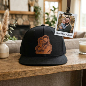 Custom Photo Hats For Dad , Personalized Dad Hat, Father's Day Gifts From Son & Daughter, Gift For Dad, Dad Photo Hat