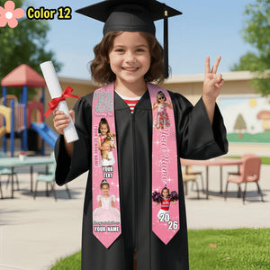Personalized Kids Graduation Stole, Custom Photo Preschool Kindergarten Sash, Class of 2026 Keepsake