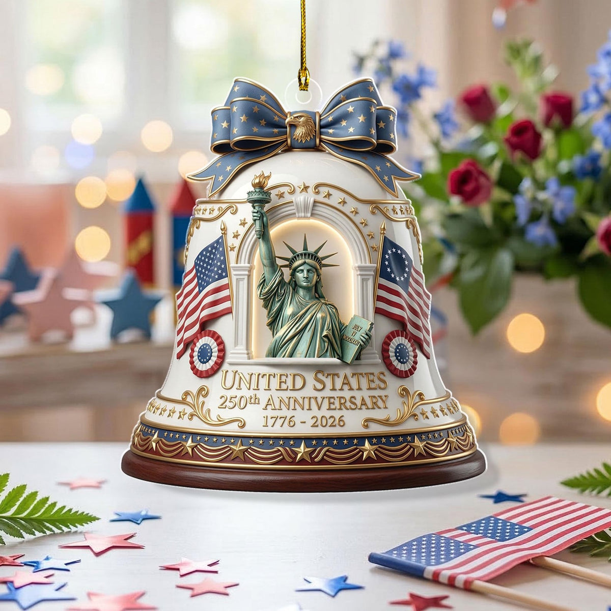 250th Anniversary of Americana Ornament, 250 Years of The United States Acrylic Ornament, Independence Day Gift, Fourth of July Decor