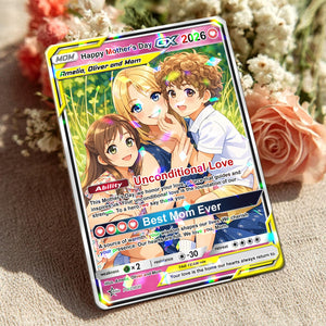 Personalized Acrylic Trading Card 2026: Custom Anime Mom & Kids Mother s Day Gift