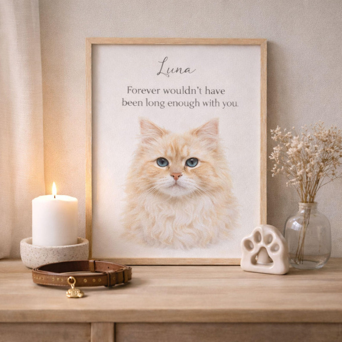 Custom Dog Memorial Poster Canvas from Photo Dog Remembrance Gift