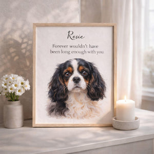 Custom Dog Memorial Poster Canvas from Photo Dog Remembrance Gift
