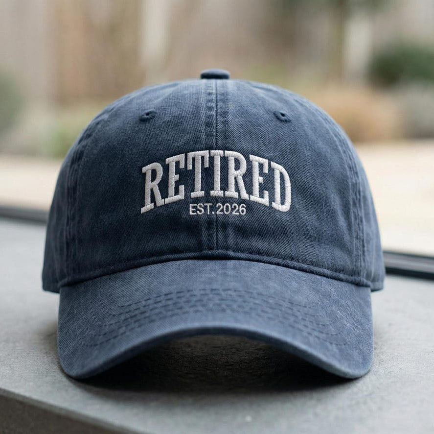 Retired Hat Funny Retirement Gift Cap, Custom Embroidered Snapback, Retirement Party Gift for Men & Women