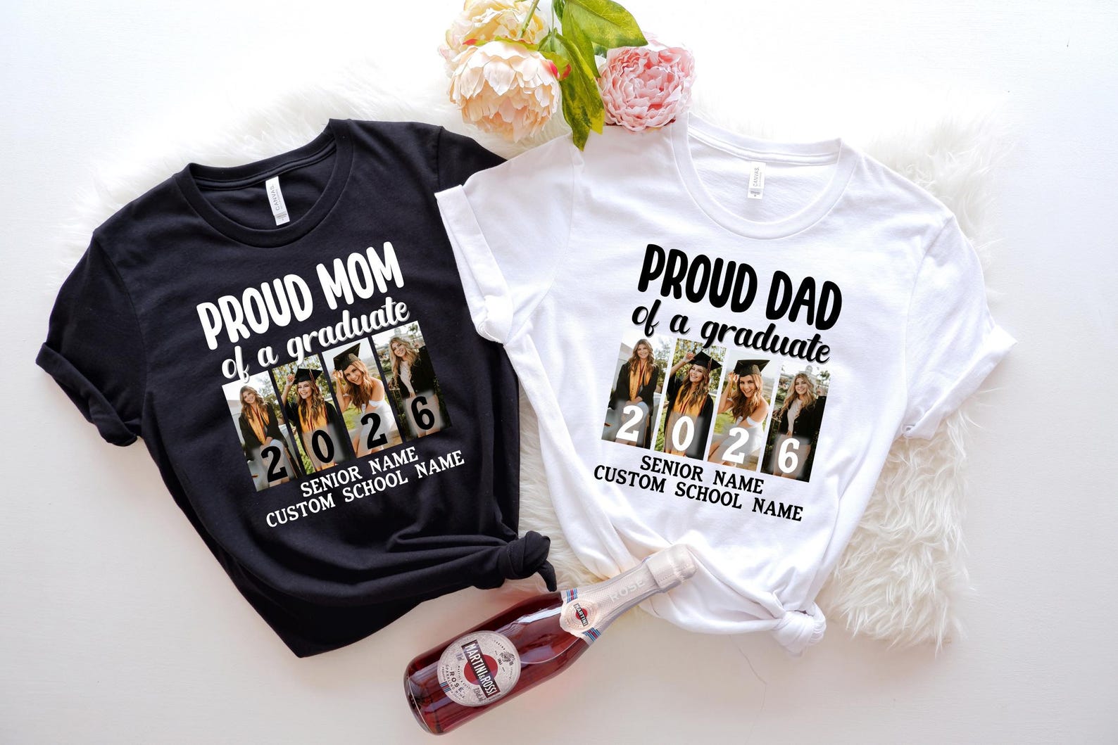 Custom Proud Senior Shirt, Proud Family Of A Graduate 2026 Shirts, Cute Grad Squad Shirts, Family Graduation Shirts with Custom Photos