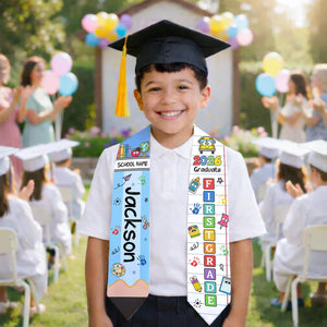 Personalized Preschool Kindergarten Graduation Stole, Custom Pre-K Grad Gift, Class Of 2026 Kid Sash, Little Graduate, Grade Stole