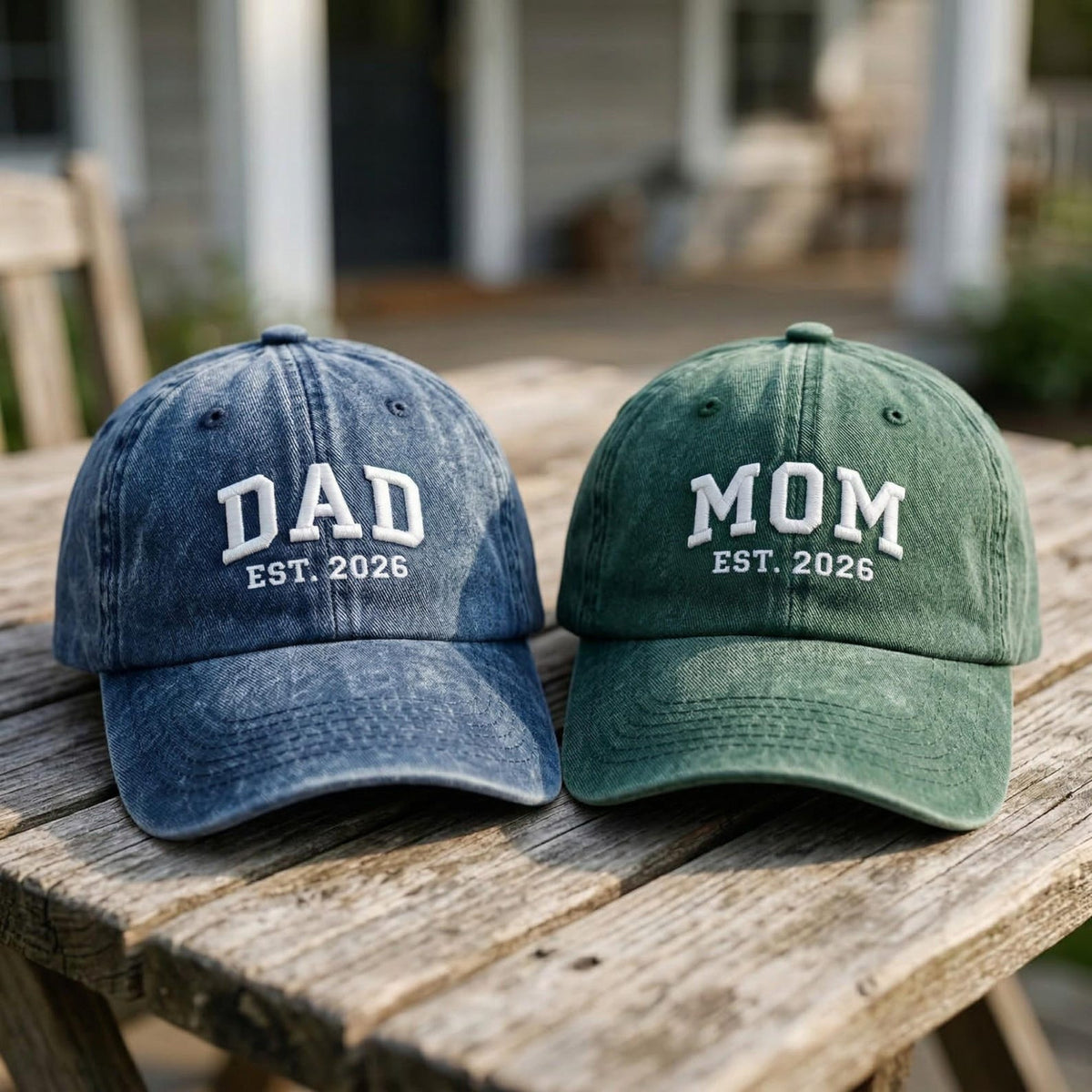 Personalized Dad Mom Embroidered Hat, Custom Est Year Baseball Cap, Vintage Baseball Cap for New Parents Gifts, Father's/Monther's Day Gift