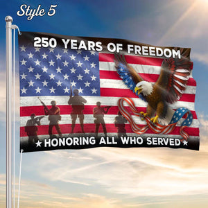 250 Years Freedom USA Flag, 1776 2026 Eagle Betsy Ross Grommet Flag, Multiple Style American History Patriotic Banner, Outdoor Wall Decor