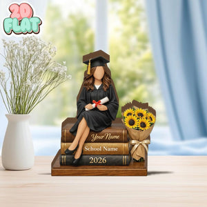 Personalized Graduation Wooden Block, Custom Name Grad Gift, Class of 2026 Keepsake