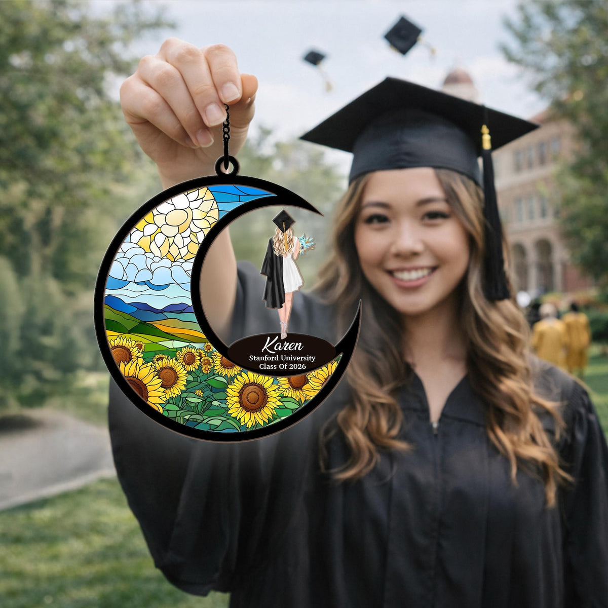 Personalized College Graduation Suncatcher, Graduation Friend Daughter Gift, Senior 2026 Gift, Class of 2026 Decoration, Acrylic Suncatchers