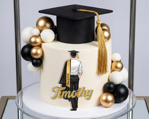 Custom Graduation Acrylic Cake Topper 2026, Personalized Grad Boy Cake Topper, Class of 2026 Party Decor, High School Graduate Gift for Him