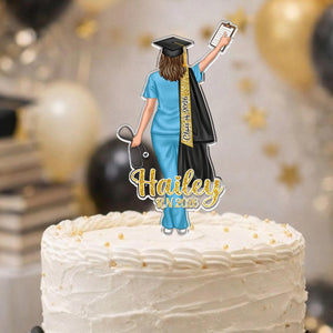 Personalized Nurse Graduation Cake Topper, Class of 2026 Nurse Cake Topper, Congrats Graduation Party Decor, Nurse Grad Gift For Daughter