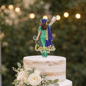 Personalized Nurse Graduation Cake Topper, Class of 2026 Nurse Cake Topper, Congrats Graduation Party Decor, Nurse Grad Gift For Daughter