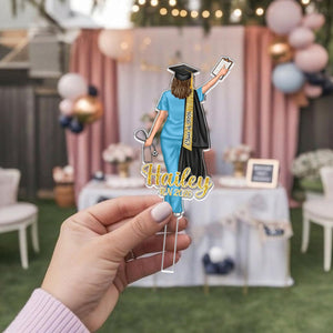 Personalized Nurse Graduation Cake Topper, Class of 2026 Nurse Cake Topper, Congrats Graduation Party Decor, Nurse Grad Gift For Daughter