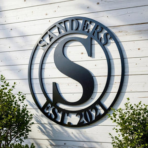 Personalized Wedding Gift Last Name Established Sign Family Name Sign Metal Sign Custom Metal Sign Anniversary Couple Gift Personalized Sign
