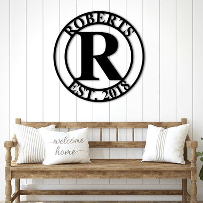 Personalized Wedding Gift Last Name Established Sign Family Name Sign Metal Sign Custom Metal Sign Anniversary Couple Gift Personalized Sign