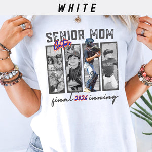 Senior Baseball Mom Shirt 2026, Personalized Photo Collage Shirt, Custom High School Baseball Mom Tee, Senior Season Shirt, Sports Mom Gift