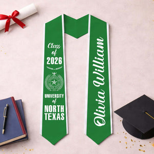 Personalized Graduation Stole Class of 2026, Custom Name Senior Graduation Sash, Gift for Daughter Son