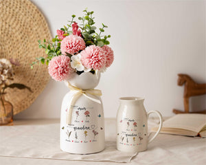 First Mom Now Grandma Flower Vase, Birth Month Flower Vase, Grandma's Garden Vase, Birthday Gifts for Mom Nana Nanny, Mothers Day Gifts